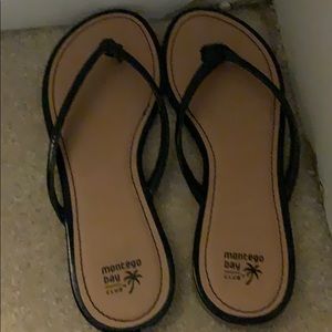 Black and brown sandals